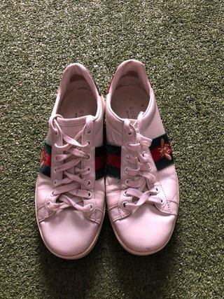 Zapatillas Gucci Ace Bee Web Blancas