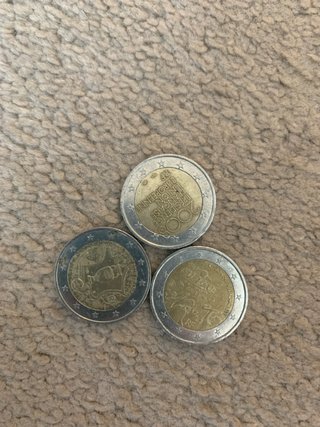 3 Monedas de 2 Euros