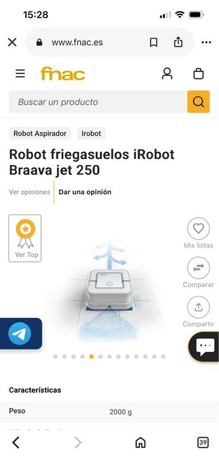 Robot Friegasuelos Braava Jet 250
