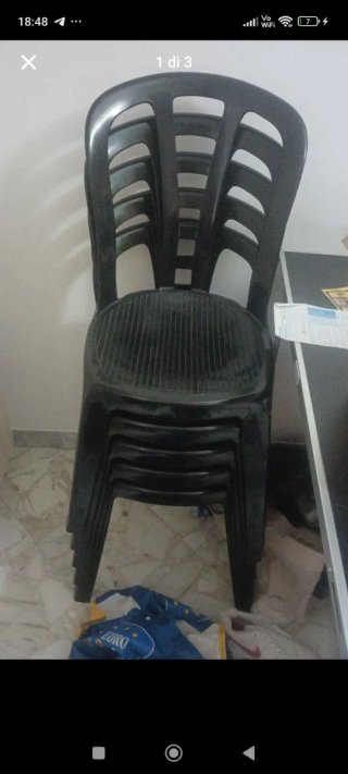 Sedie impilabili da esterno in plastica