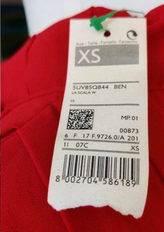 Blusa donna rossa. Marca Stile Benetton. XS