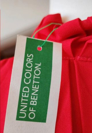Blusa donna rossa. Marca Stile Benetton. XS