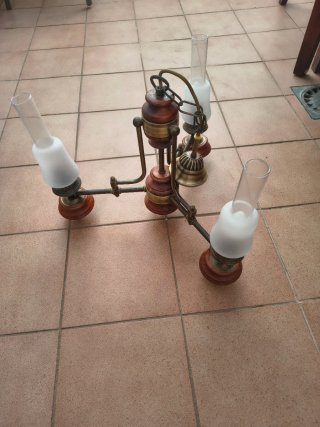 Lámpara de techo  retro estilo quinqué