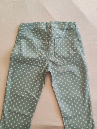 Pantalón mujer/ niña lunares verde/blanco