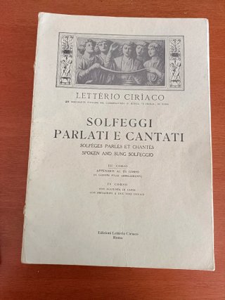 Libri Solfeggio Lettèrio Ciriaco Roma