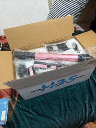 Aspiradora sin cable rosa