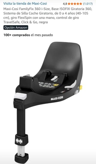 Base Isofix Maxi-Cosi 360° + sillita coche