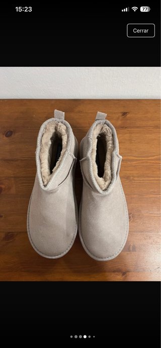 Botas de piel grises talla 41