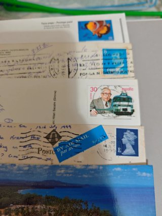 Lote 30 cartoline con francobollo