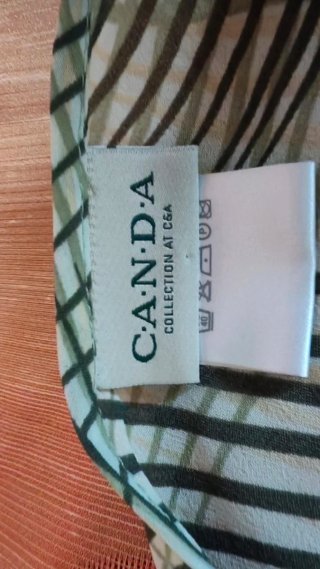 Poncho donna fantasia beige/verde taglia unica