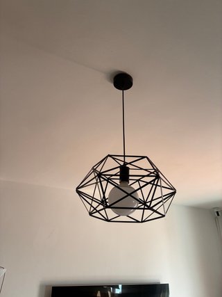 Lámpara de techo geométrica negra