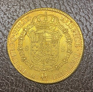 Moneda 8 Escudos Oro 1773 Carlos III Hisp.et Ind.R
