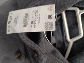 Abrigo paño cuello subido Zara Talla XL