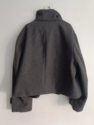 Abrigo paño cuello subido Zara Talla XL