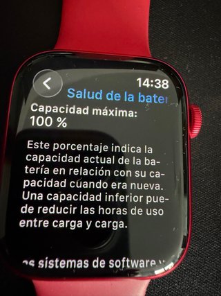 Apple Watch Series 9 GPS Rojo 45mm Batería 100%
