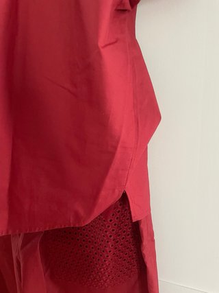 Camisa Parfois burdeos con bordado
