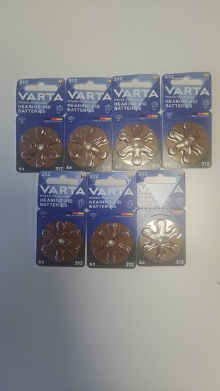Pilas Varta 312 Marrón Audífonos 1.45V