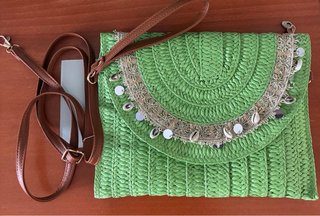 Bolso de esparto Miss-tic verde