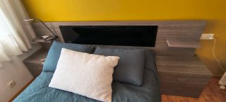 Dormitorio completo: cama, colchón, somier y cajon