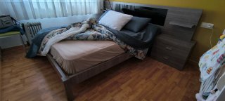 Dormitorio completo: cama, colchón, somier y cajon