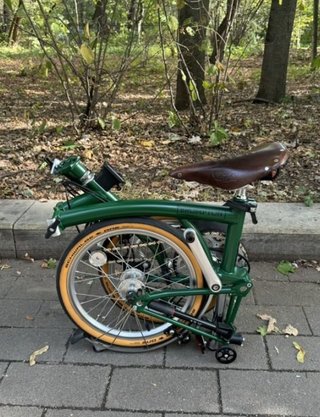 Bicicleta Brompton H3L Dobrável Verde