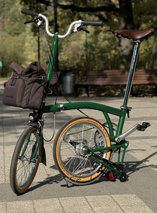 Bicicleta Brompton H3L Dobrável Verde