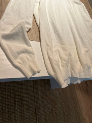 Jersey blanco cuello alto mujer