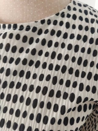 Vestido Zara lunares blanco y negro T.S