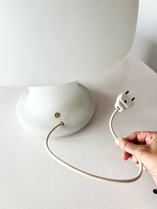 Lámpara seta italiana Mid-Century Blanca
