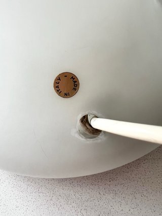 Lámpara seta italiana Mid-Century Blanca