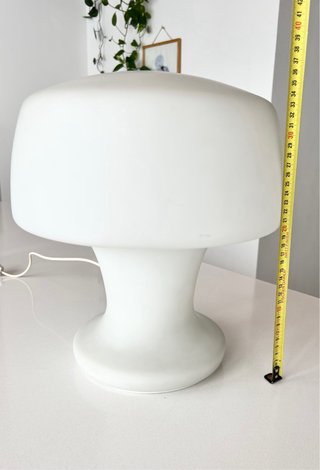 Lámpara seta italiana Mid-Century Blanca