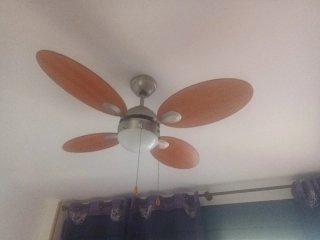 Ventilador de techo madera y metal