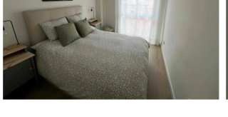 Cama Matrimonio Beige y Verde