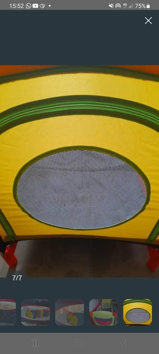 Cuna de viaje plegable azul