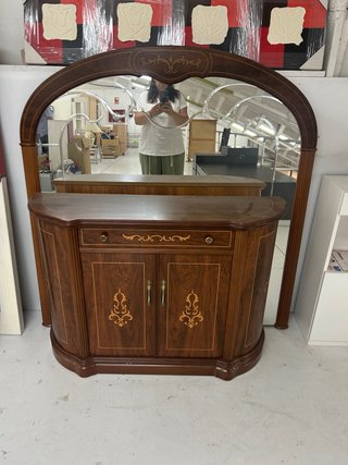 Mueble de entrada madera y cristal