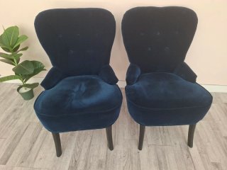 Sillones Remsta Terciopelo Azul