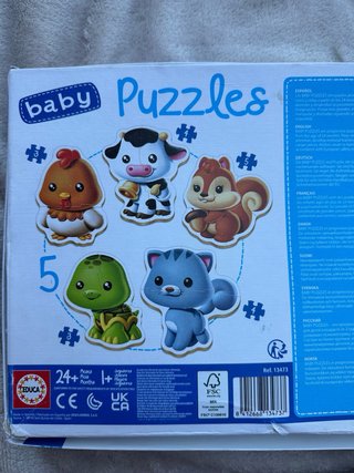 Puzzle Educa Baby 5 Piezas Animales