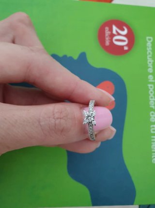 Anillo Diamante Central 0.2 Quilates Oro 14k