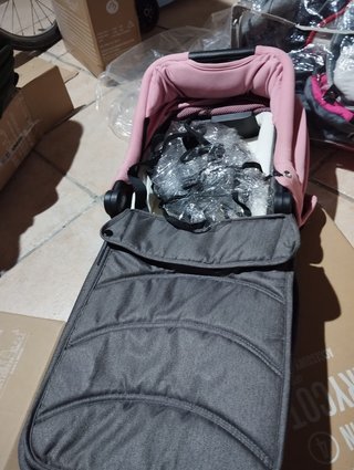 Carro gemelar gris Baby Monster TW4 capotas dos co