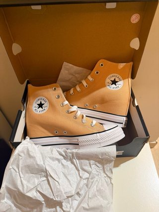 Bambas Converse plataforma naranja