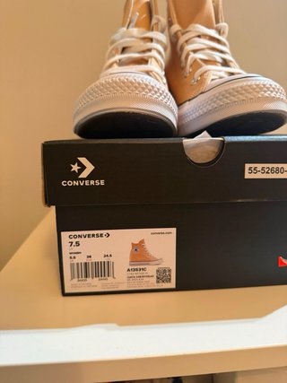 Bambas Converse plataforma naranja