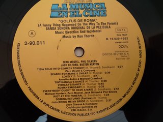Golfus de Roma BSO Vinilo