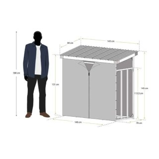 Leñero exterior Wood Shed I con cubierta