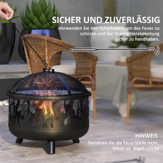 Chimenea de fuego, incluida la protección contra c