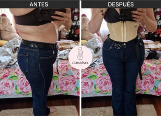 Faja Compresiva 15 Varillas Beige/Negro
