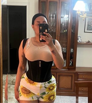 Faja Compresiva 15 Varillas Beige/Negro