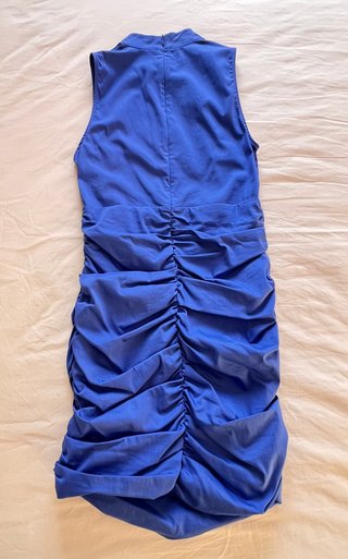 Vestido Zara Azul Ruched