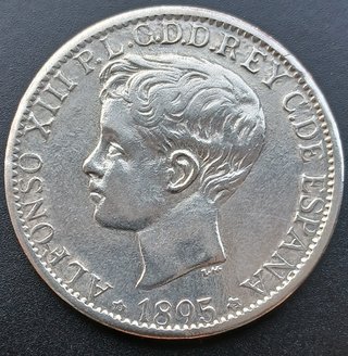 1 Peso 1895 Isla Puerto Rico ¡REPRODUCCIÓN!