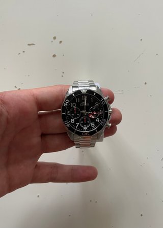 Reloj Lotus Cronógrafo Negro y Plateado