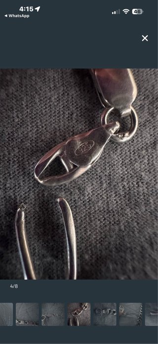 Cadenas y Dijes de Plata italy 925 Pulsera  Hombre